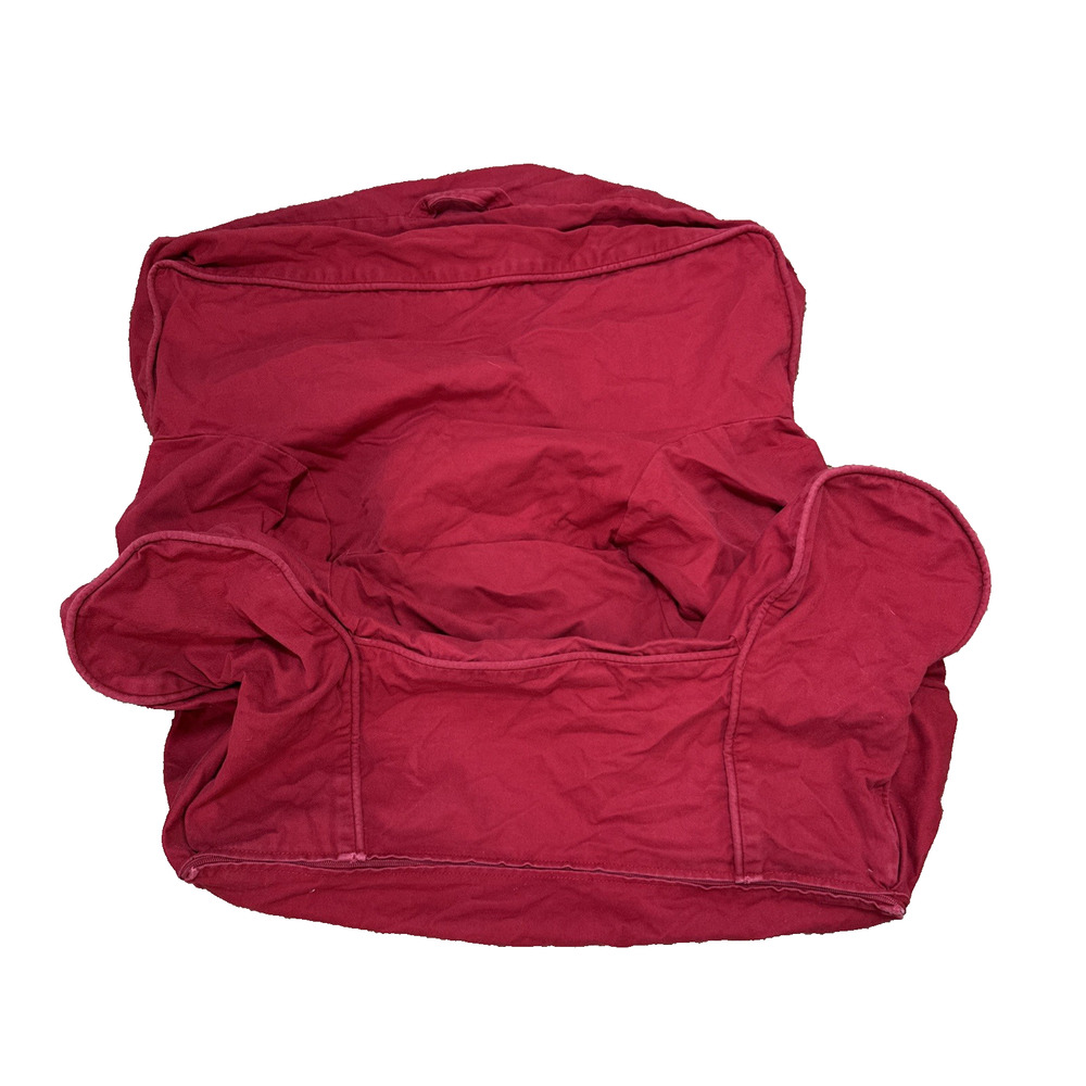 Pottery Barn Kids Anywhere Chair Red Cotton Twill Slip Cover Medium Kids Size